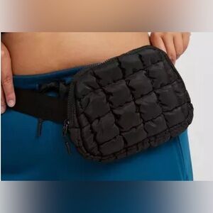 #AB011 - Torrid Black Quilted Belt Bag Crossbody Fanny Pack Fabric
